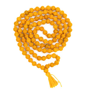 Pure Haldi Mala – Turmeric Rosary for Pooja & Healing
