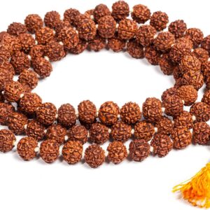 Natural Rudraksha Mala for Men & Women – Handcrafted Japa Mala (108+1 Beads)